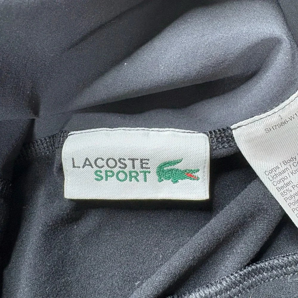 Lacoste Sport Full Zip Track Jacket Pockets Reflective Men's Size L Large Logo